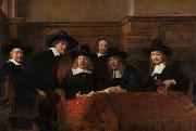 REMBRANDT Harmenszoon van Rijn The Sampling Officials of the Amsterdam Drapers' Guild (mk33) USA oil painting reproduction